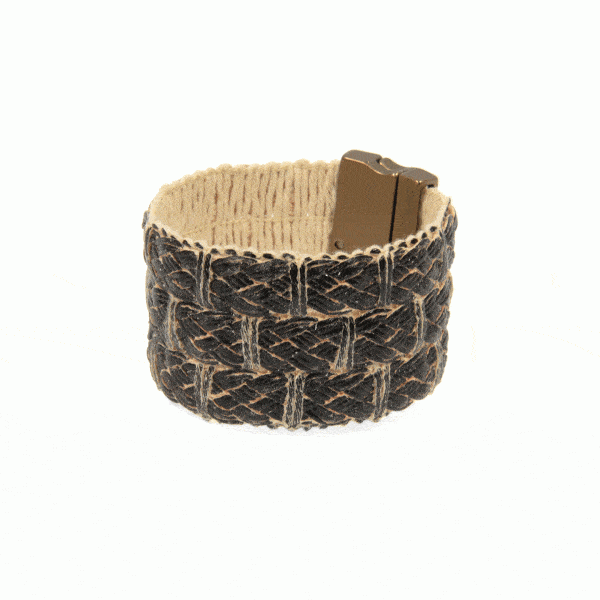 Leather Basketweave Bracelet